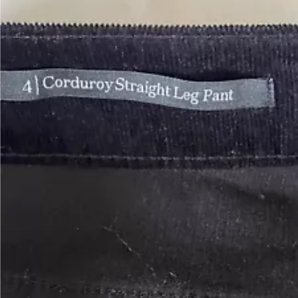 Talbots Black Straight Leg Corduroy Pants Women’s Size 4 Full Length - Picture 4 of 9